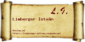 Limberger István névjegykártya